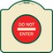 Signmission Designer Series Sign Do Not Enter, Tan & Green Heavy-Gauge Aluminum Sign, 18" H, TG-1818-24150 A-DES-TG-1818-24150 - alternate 1